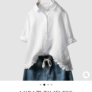 White Button Down Shirt Classic Collar Crisp Appearance